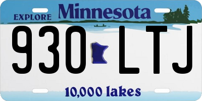MN license plate 930LTJ