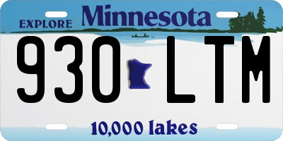 MN license plate 930LTM
