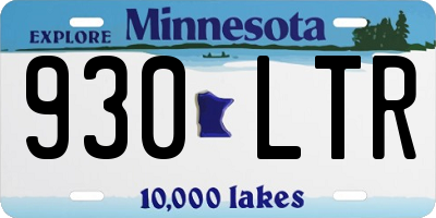 MN license plate 930LTR