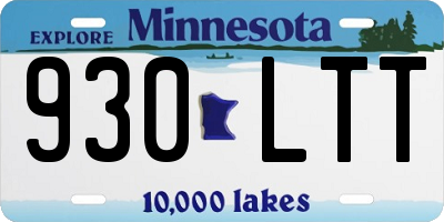 MN license plate 930LTT