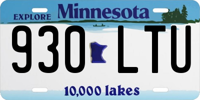 MN license plate 930LTU