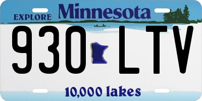 MN license plate 930LTV