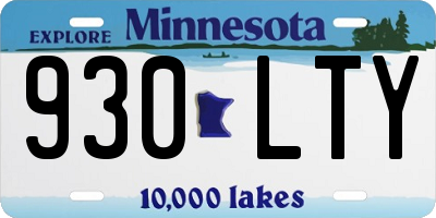 MN license plate 930LTY