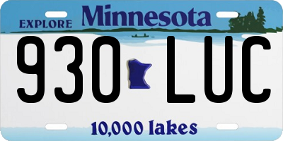 MN license plate 930LUC