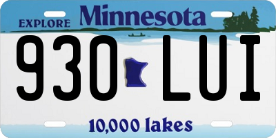 MN license plate 930LUI