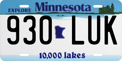 MN license plate 930LUK