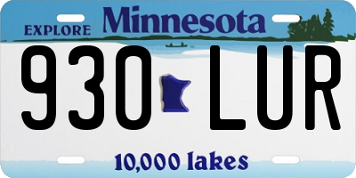 MN license plate 930LUR