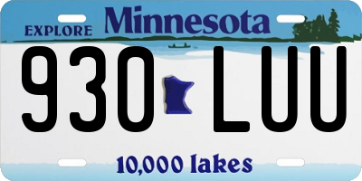 MN license plate 930LUU