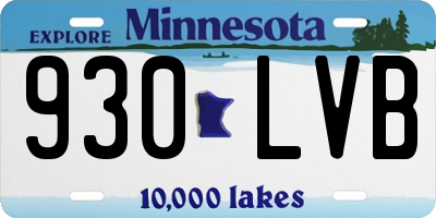 MN license plate 930LVB