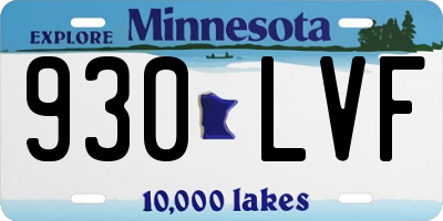 MN license plate 930LVF