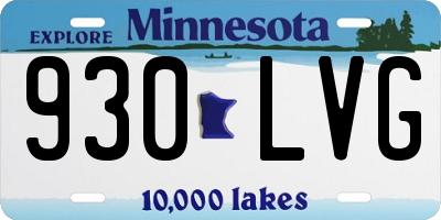 MN license plate 930LVG