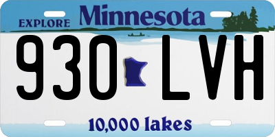 MN license plate 930LVH