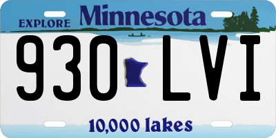 MN license plate 930LVI