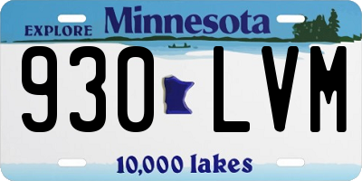 MN license plate 930LVM