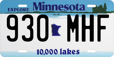 MN license plate 930MHF
