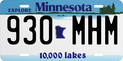 MN license plate 930MHM