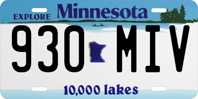 MN license plate 930MIV