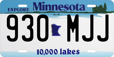 MN license plate 930MJJ