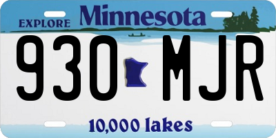 MN license plate 930MJR