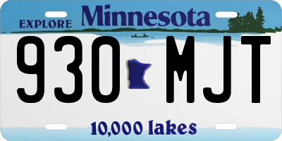 MN license plate 930MJT