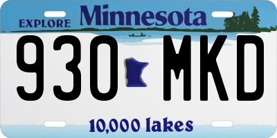 MN license plate 930MKD