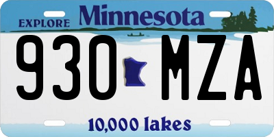 MN license plate 930MZA
