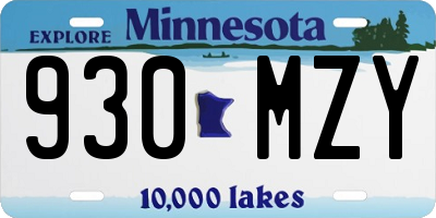 MN license plate 930MZY