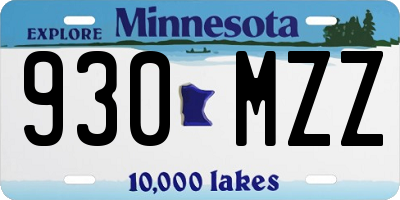 MN license plate 930MZZ