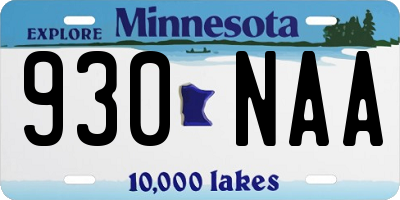 MN license plate 930NAA