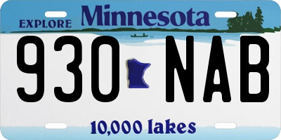 MN license plate 930NAB