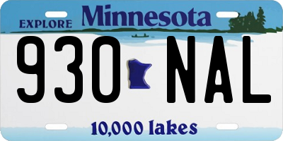 MN license plate 930NAL