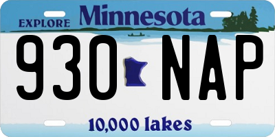 MN license plate 930NAP