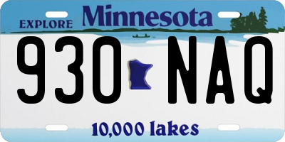 MN license plate 930NAQ