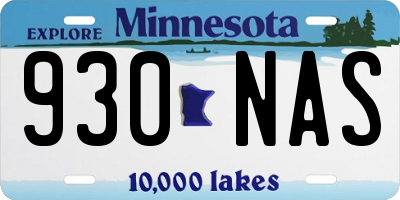 MN license plate 930NAS
