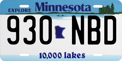 MN license plate 930NBD