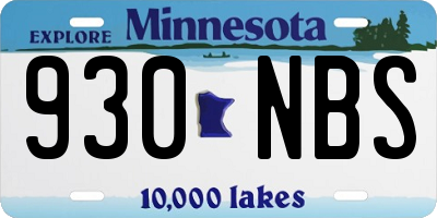 MN license plate 930NBS