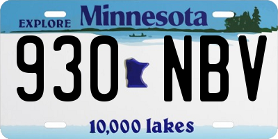 MN license plate 930NBV