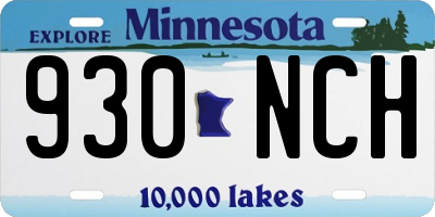 MN license plate 930NCH