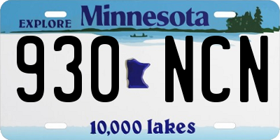 MN license plate 930NCN