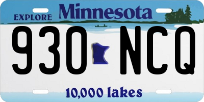 MN license plate 930NCQ