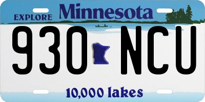MN license plate 930NCU