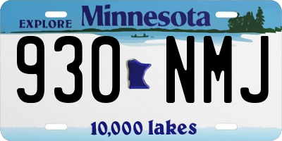 MN license plate 930NMJ