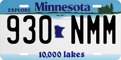 MN license plate 930NMM