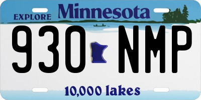 MN license plate 930NMP