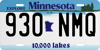 MN license plate 930NMQ