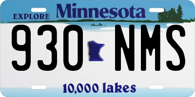 MN license plate 930NMS