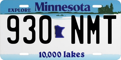 MN license plate 930NMT