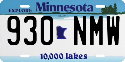 MN license plate 930NMW