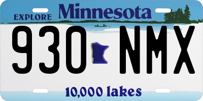 MN license plate 930NMX