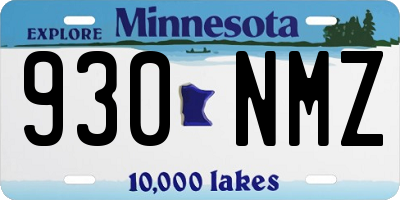 MN license plate 930NMZ